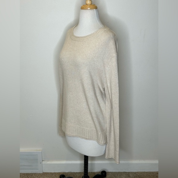 Jenni Kayne Cream Crew Neck Cashmere blend Sweater Size M - Picture 6 of 9